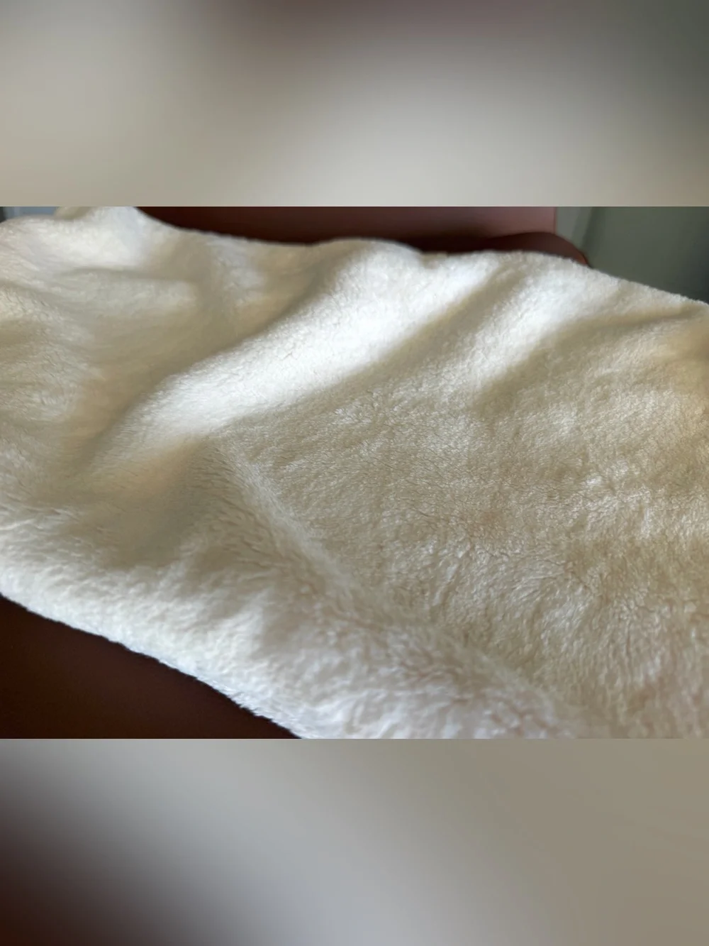 NWT The Company Store PLUSH Ivory Soft Microfleece Lumbar Pillow COVER - 12x21